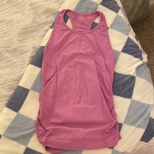 Pink Athleta Razorback Tank Top